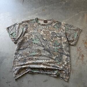Vintage 90’s Classics Advantage Leaf Camo Faded Casual Retro T-shirt Size Large